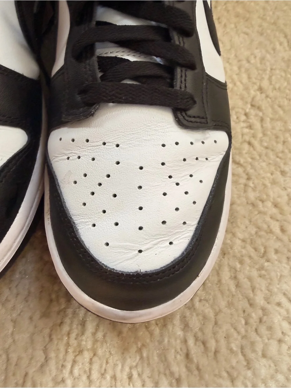 Nike White/Black Dunk Low Retro Sneakers